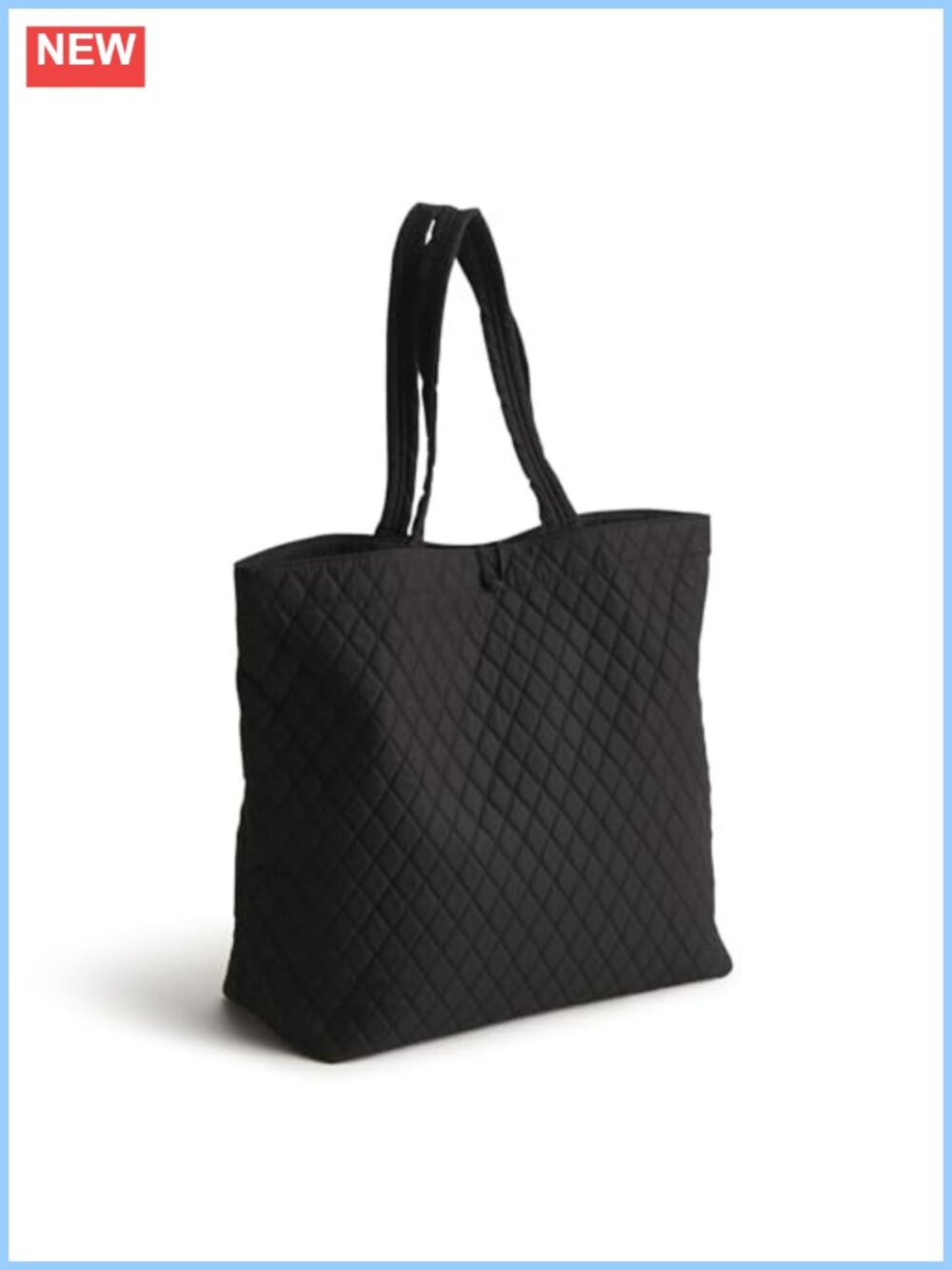 Quilted Cotton Tote Shoulder Bag with Pockets Everyday